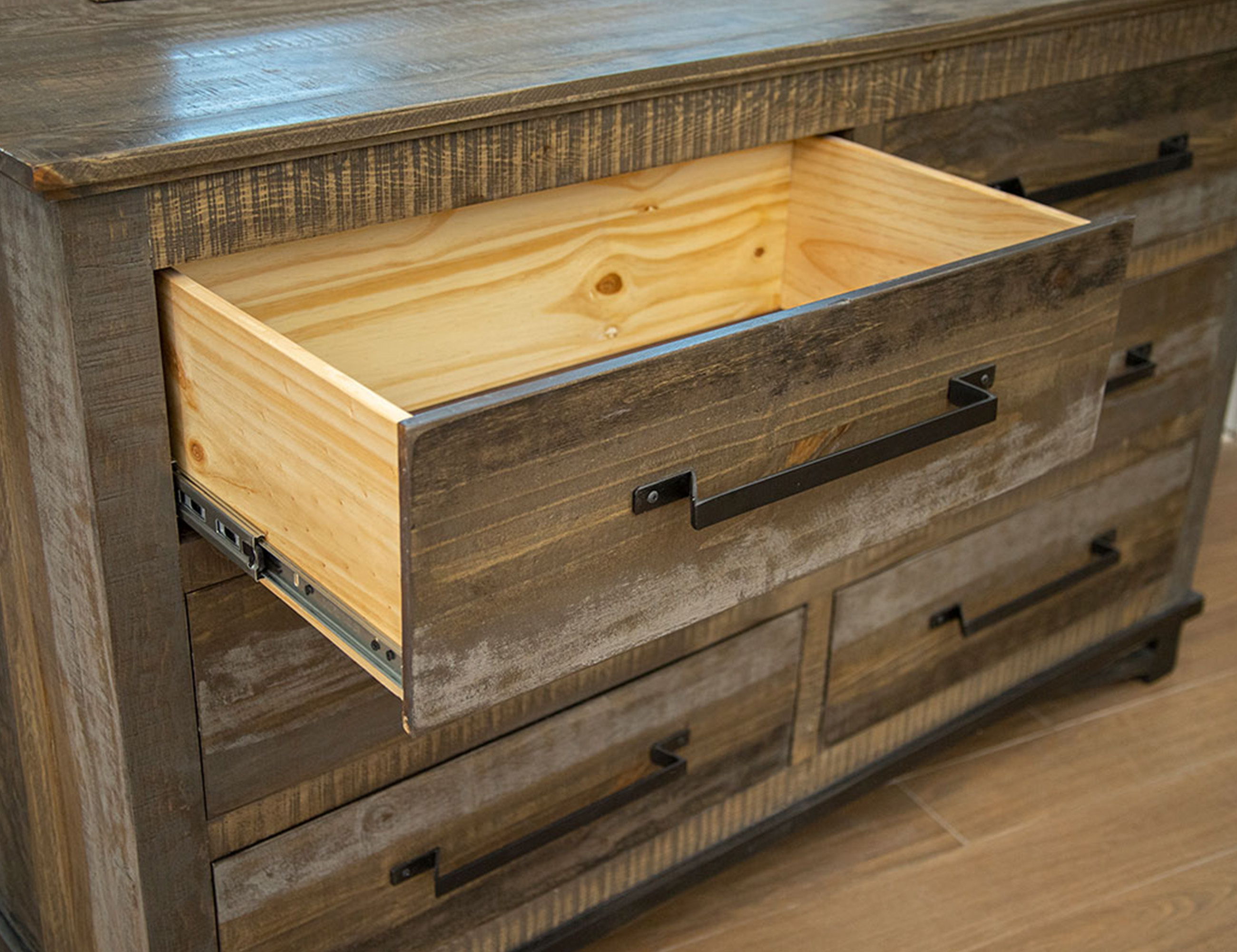 International Furniture Direct Loft Brown - Dresser - Two Tone Gray / Brown | Meri Furniture
