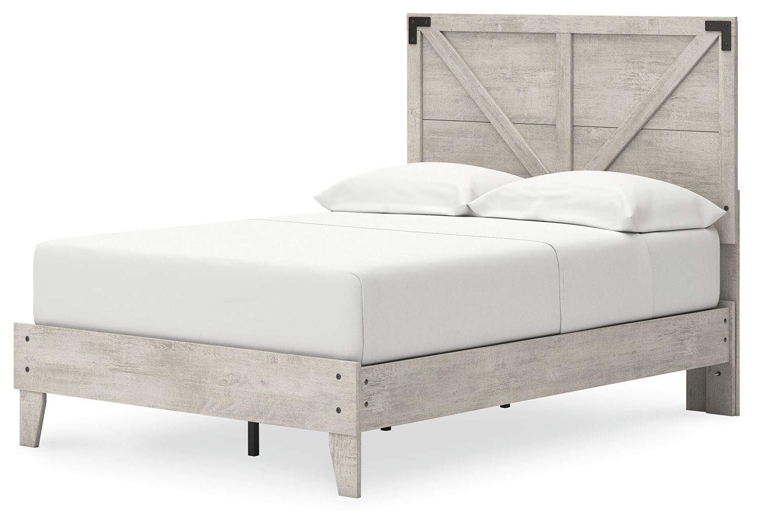 Signature Design by Ashley® Shawburn - Platform Bed With Crossbuck Panel Headboard | Meri Furniture