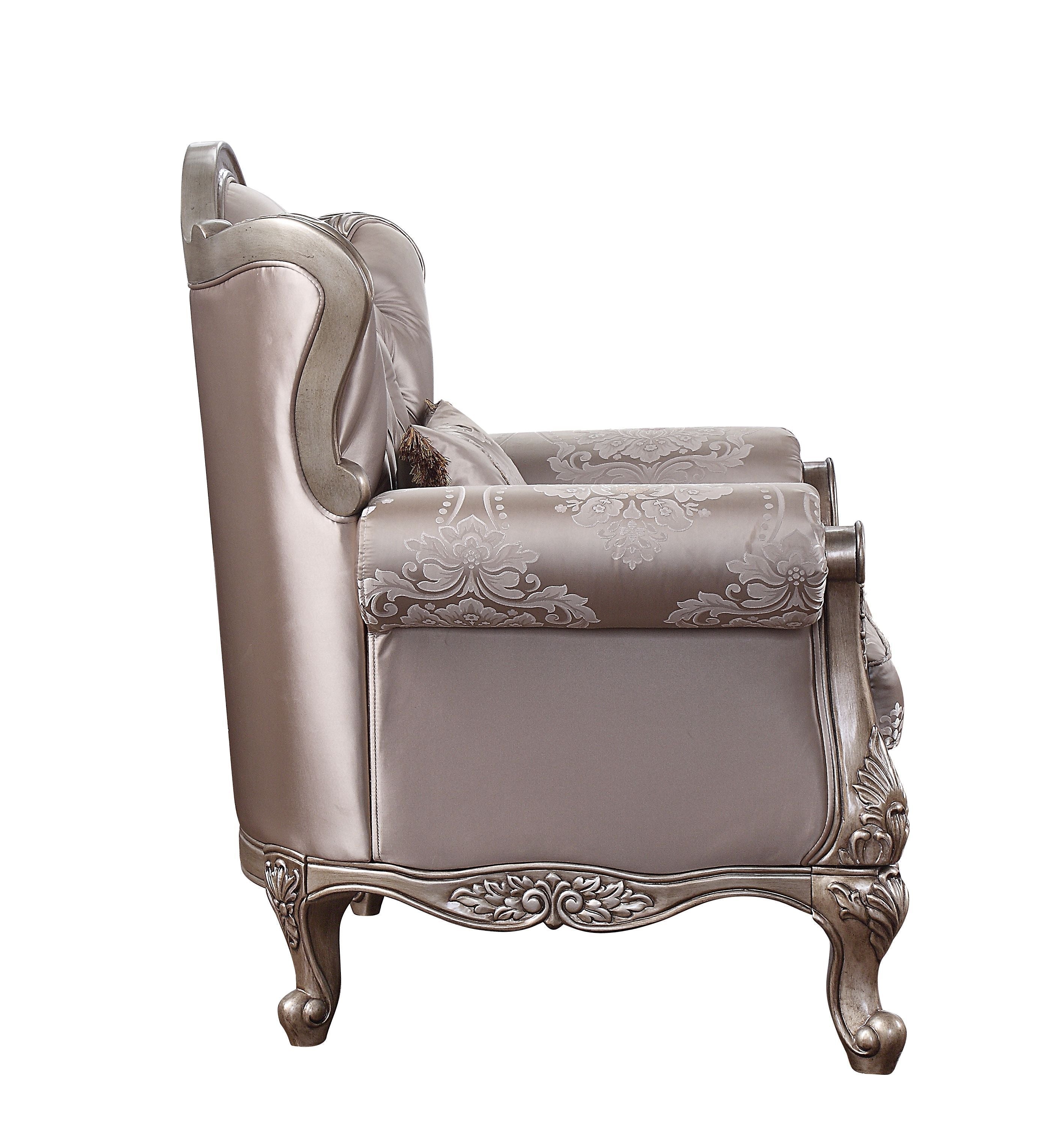 ACME Jayceon - Chair - Fabric & Champagne | Meri Furniture