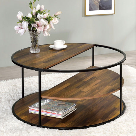 Furniture of America Orrin - Coffee Table - Black / Walnut | Meri Furniture