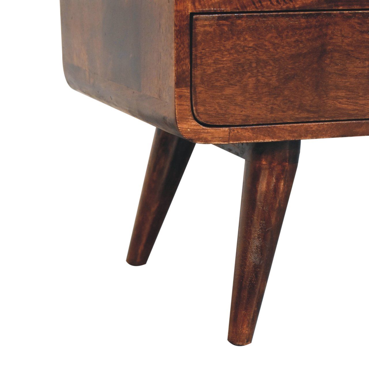 Solid Wood Curved Media Unit