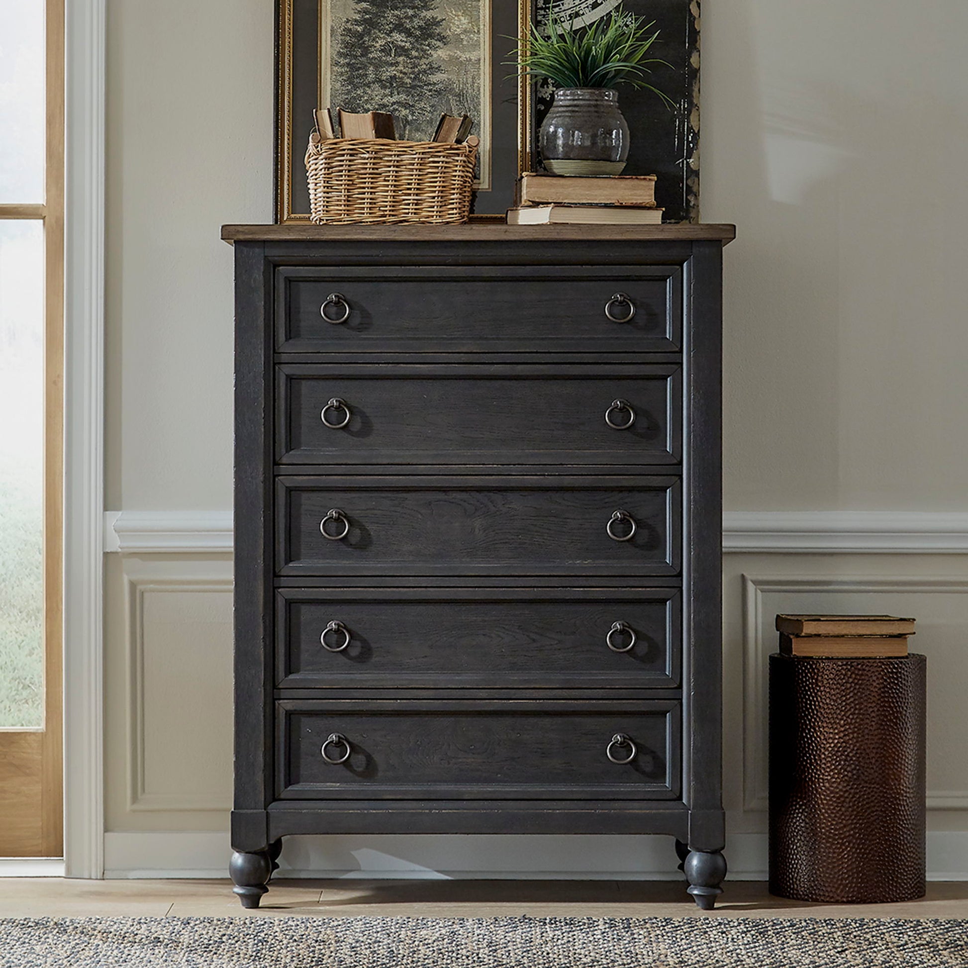 Liberty Furniture Americana Farmhouse - 5 Drawer Chest | Meri Furniture