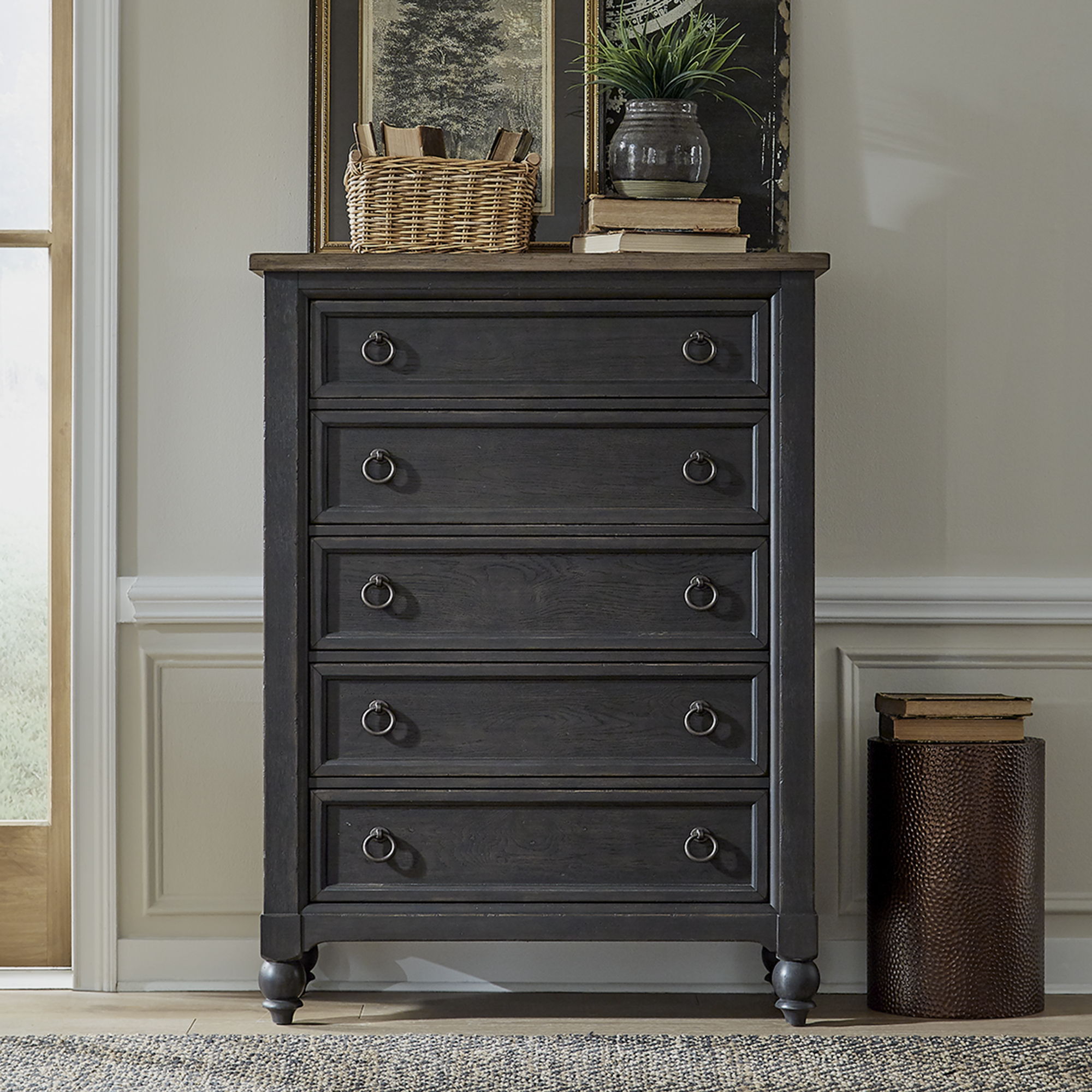 Liberty Furniture Americana Farmhouse - 5 Drawer Chest | Meri Furniture