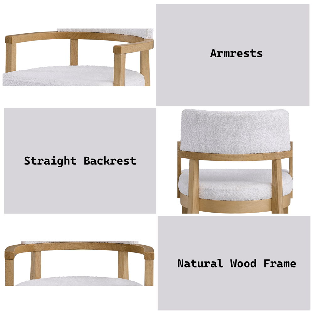 Kasem - Arm Chair Set of 2) - Gorge Fabric & Oak