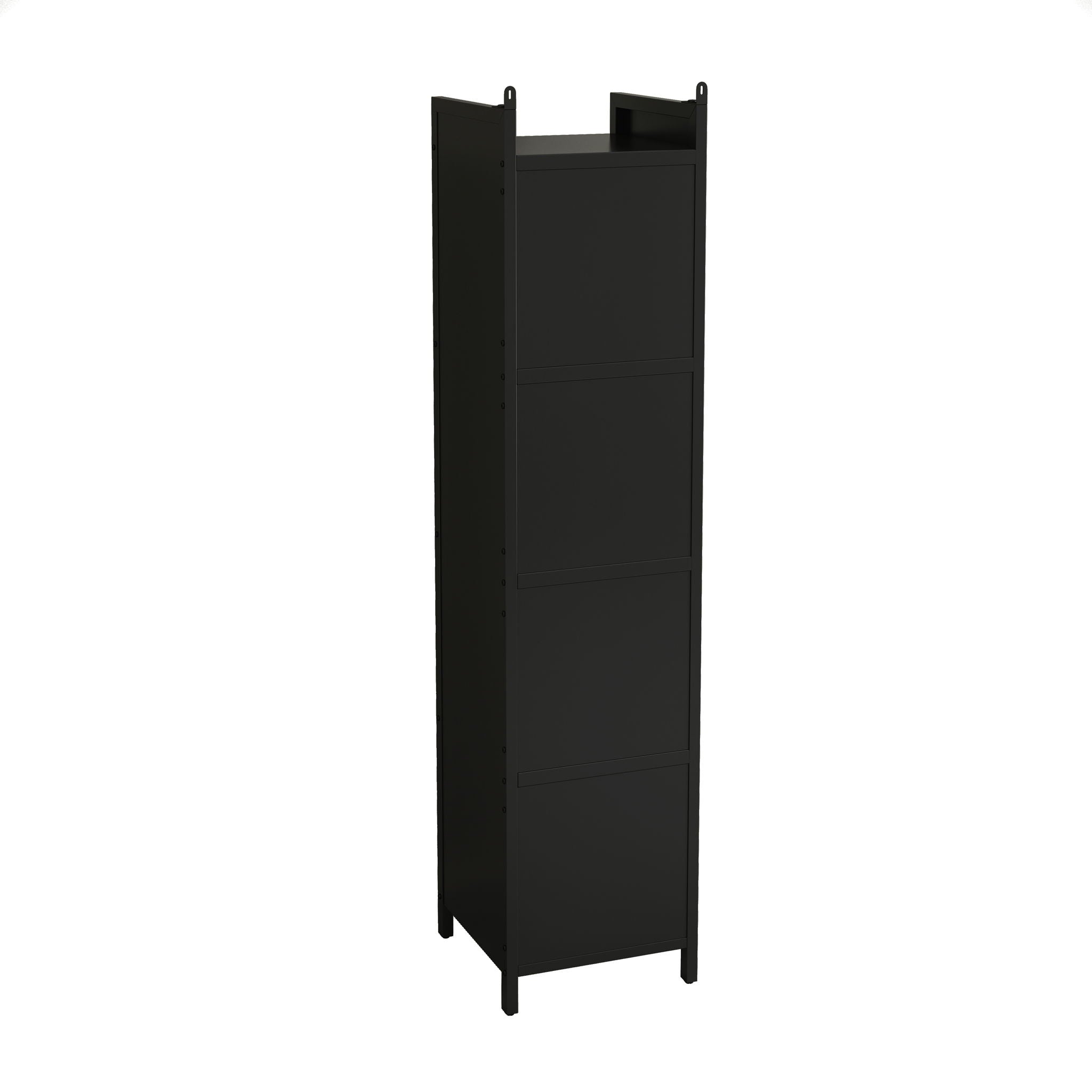 Glass Door Cabinet With Tier Storage