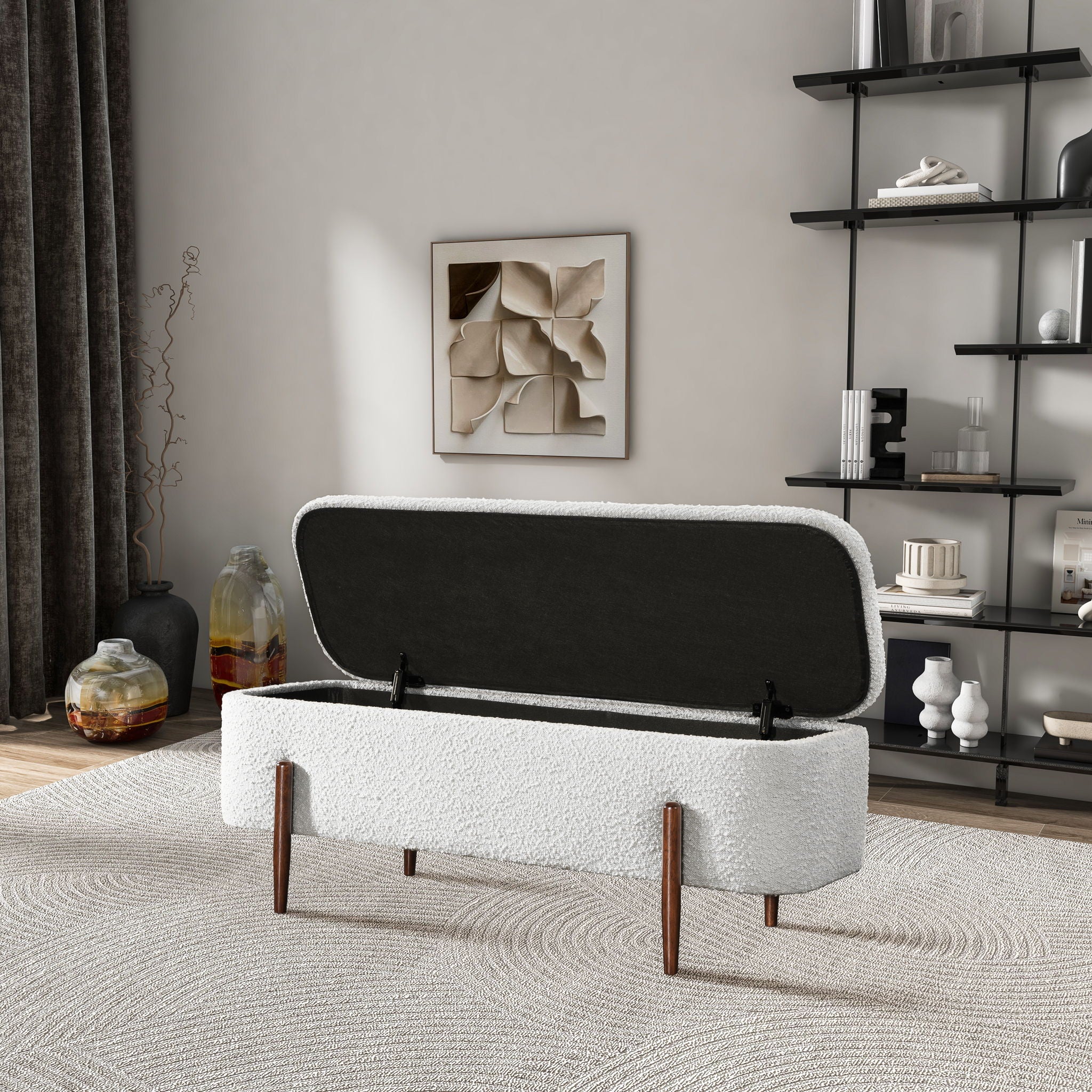 Sarna - Storage Bench - Ivory