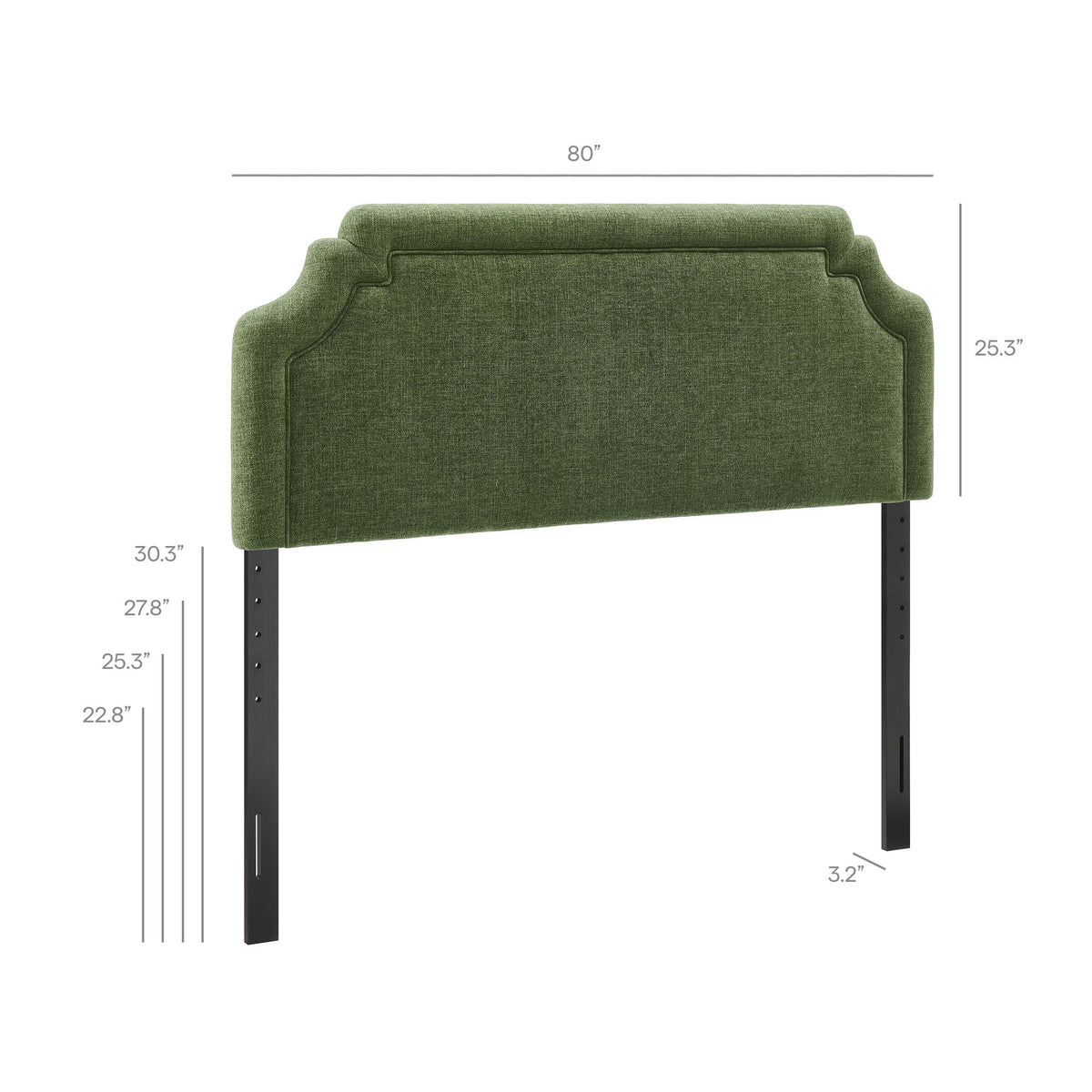 Magnolia Upholstered Fabric King Size Headboard by Modway