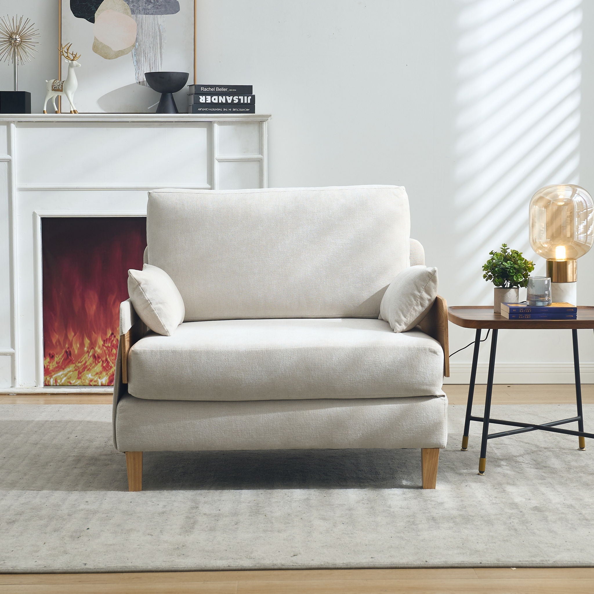 Mid Century Modern Foldable Sofa Bed, 3 In 1 Convertible Sleeper With 3 Pillows