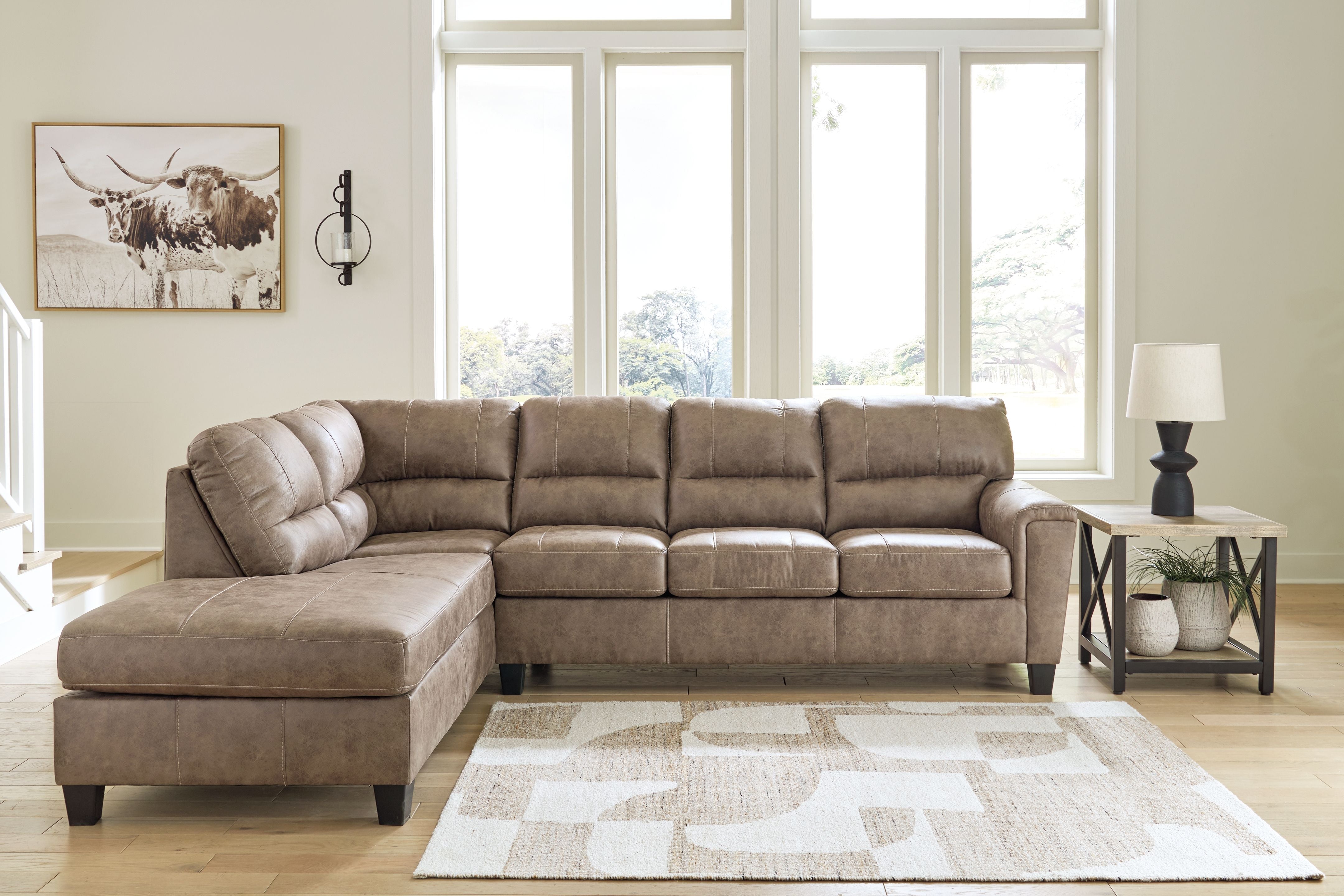 Signature Design by Ashley® Navi - Stationary Sectional | Meri Furniture