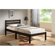 ACME The Donato bed creates a clean and casual look that will match any bedroom decor. Features wooden slatted headboard, low profile footboard, crafted with selected wood. Box Spring not required. | Meri Furniture
