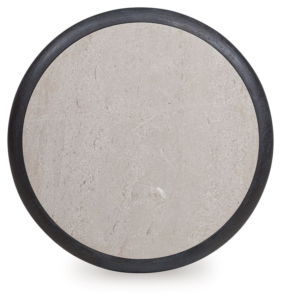 Bracken - Round End Table - French Black