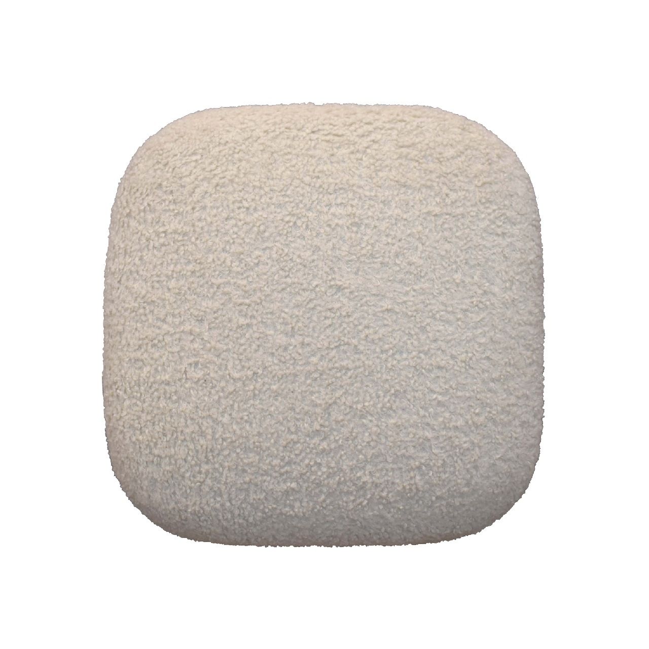 Boucle Square Footstool - Cream