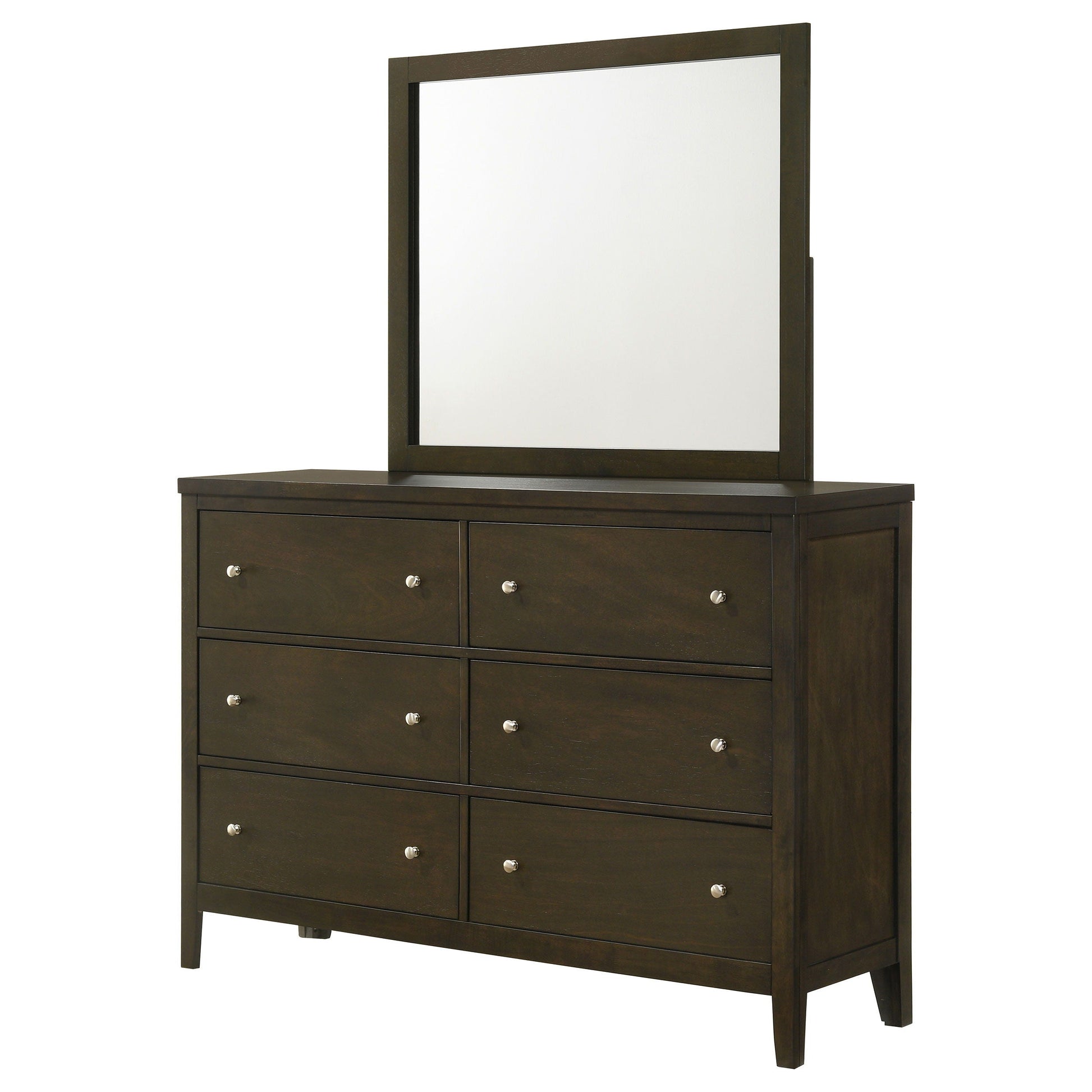 Coaster Fine Furniture Wilkes - 6-Drawer Dresser And Mirror - Dark Cocoa | Meri Furniture