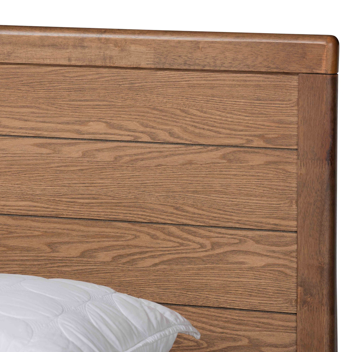 Alba Modern Transitional Ash Walnut Brown Finished Wood King Size 4-Drawer Platform Storage Bed with Built-In Shelves