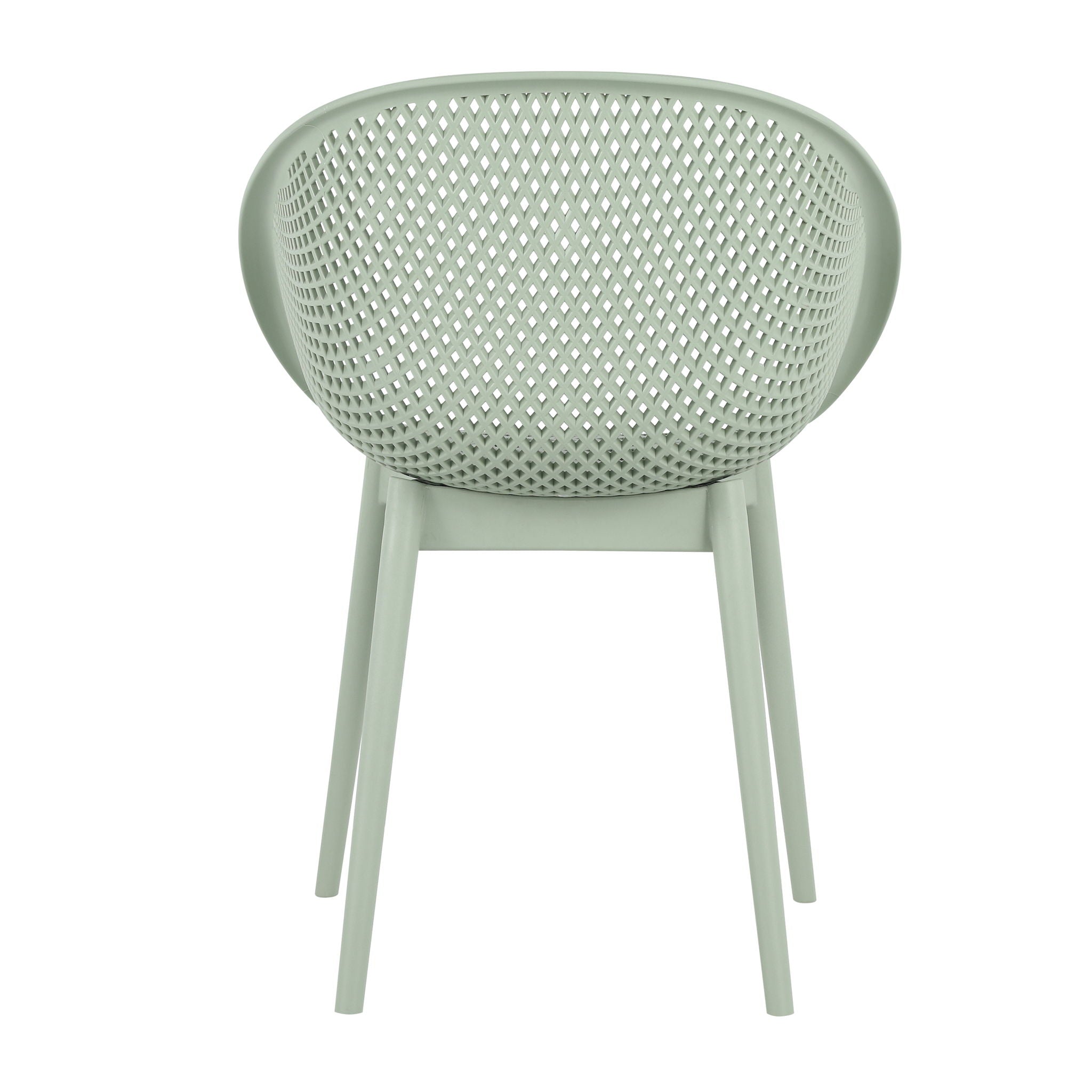 2 Piece Durable Single Chair With Mesh Hollow Out Design