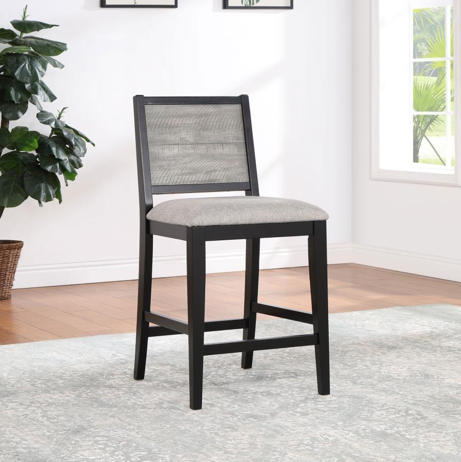 Coaster Fine Furniture Elodie - Wood Counter Chair (Set of 2) - Gray And Black | Meri Furniture