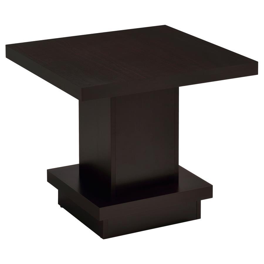 Coaster Fine Furniture Reston - Square Engineered Wood Side End Table - Cappuccino | Meri Furniture