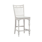 Liberty Furniture Magnolia Manor - Spindle Back Counter Chair - White | Meri Furniture