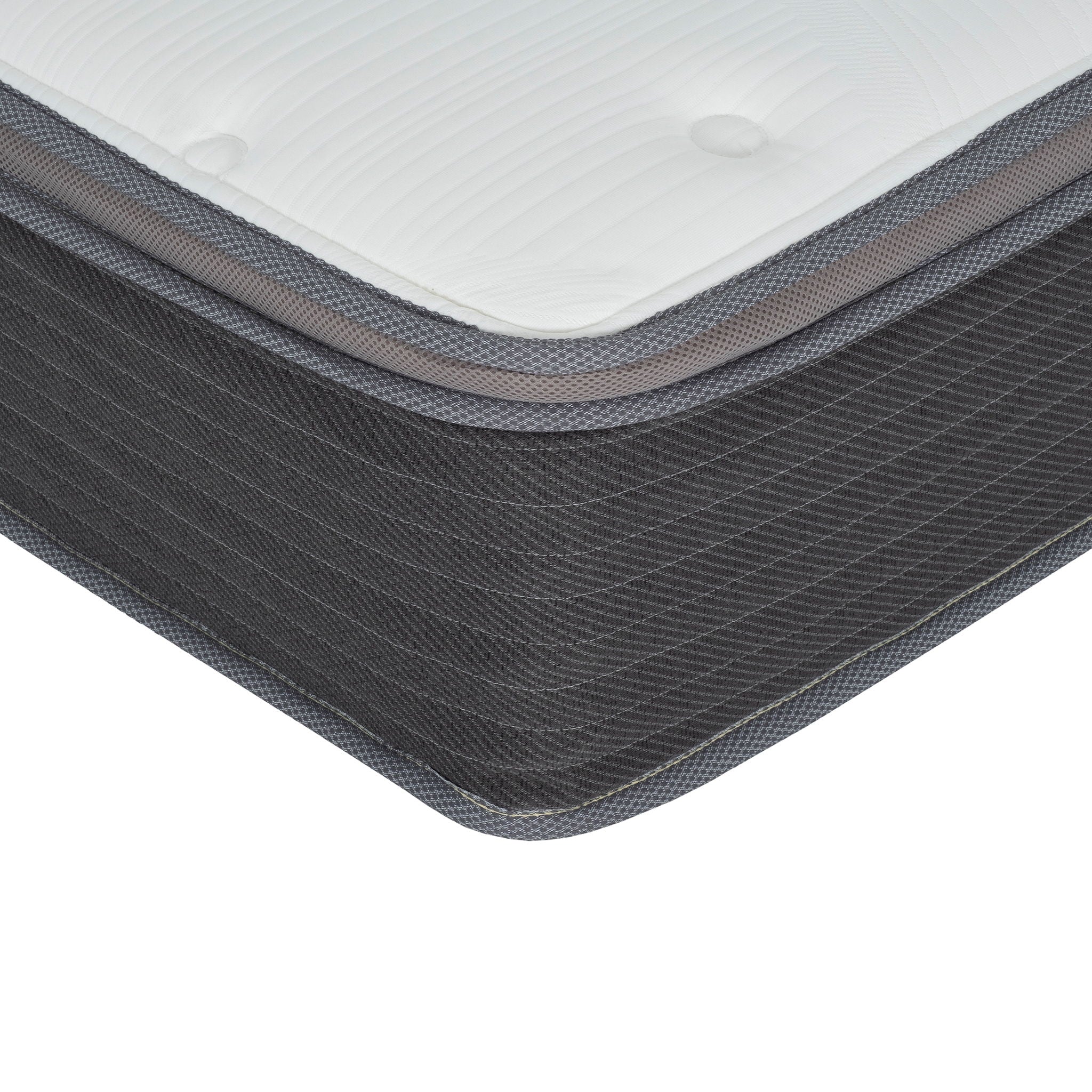 10" Full Size Hybrid Mattress In A Box, Gel Memory Foam Mattress Top With Pocket Coil Base - Gray / White