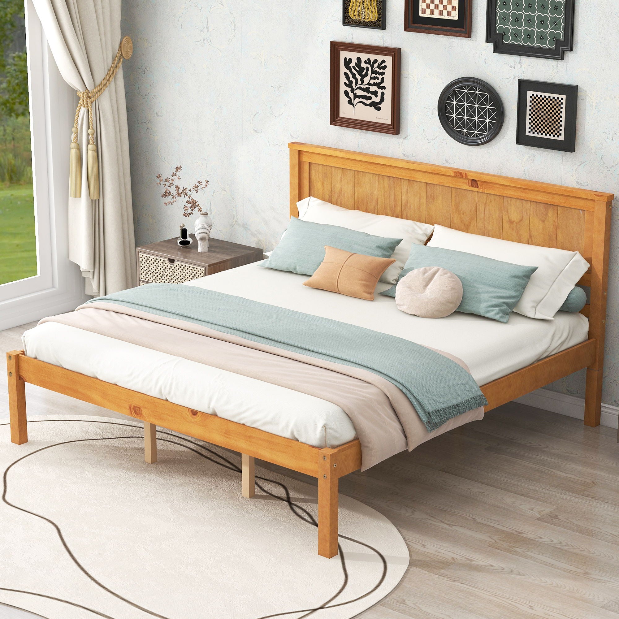 Platform Bed Frame With Headboard