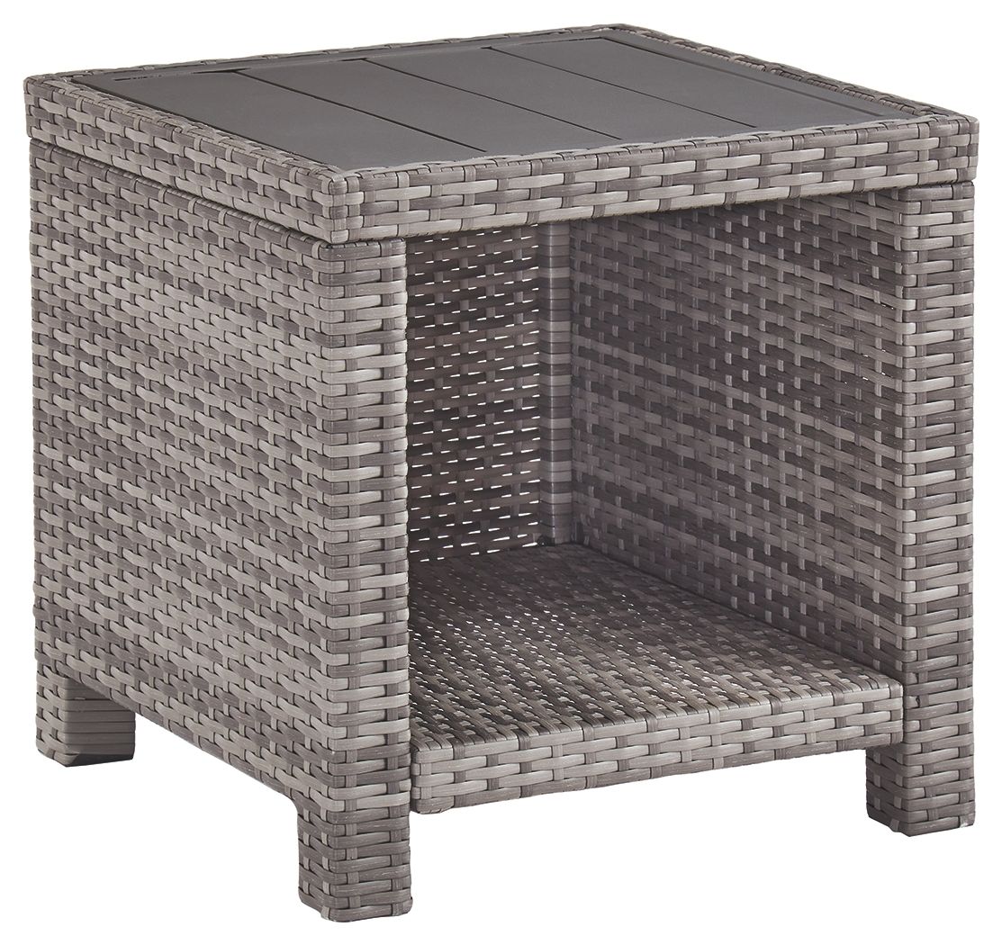 Ashley Furniture Salem - Gray - Square End Table | Meri Furniture