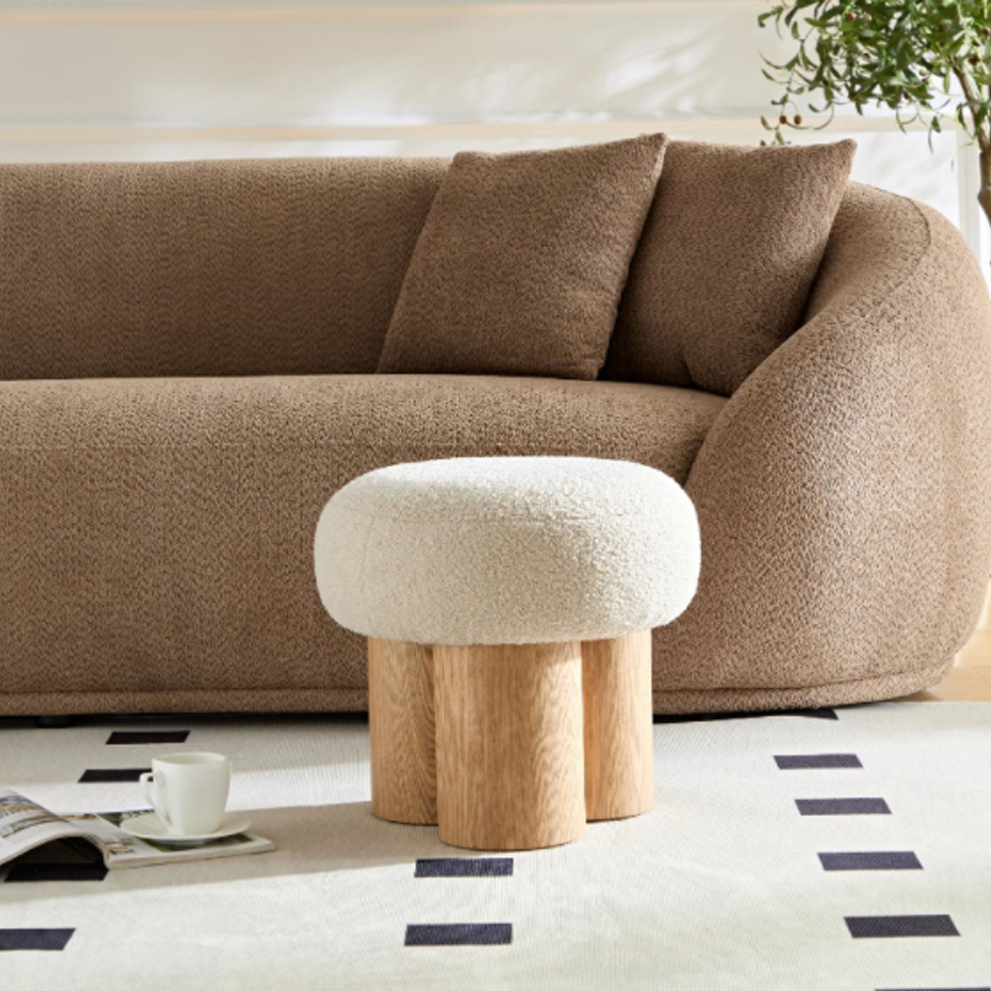 Versatile Mushroom Stool With Cushion