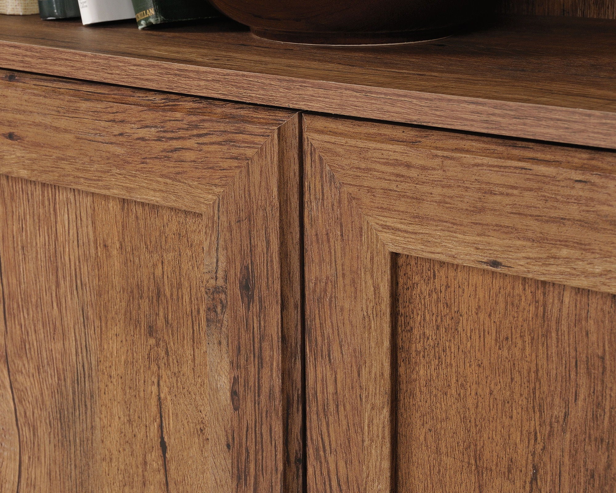 Farmhouse Style 5-Shelf 2-Door Bookcase