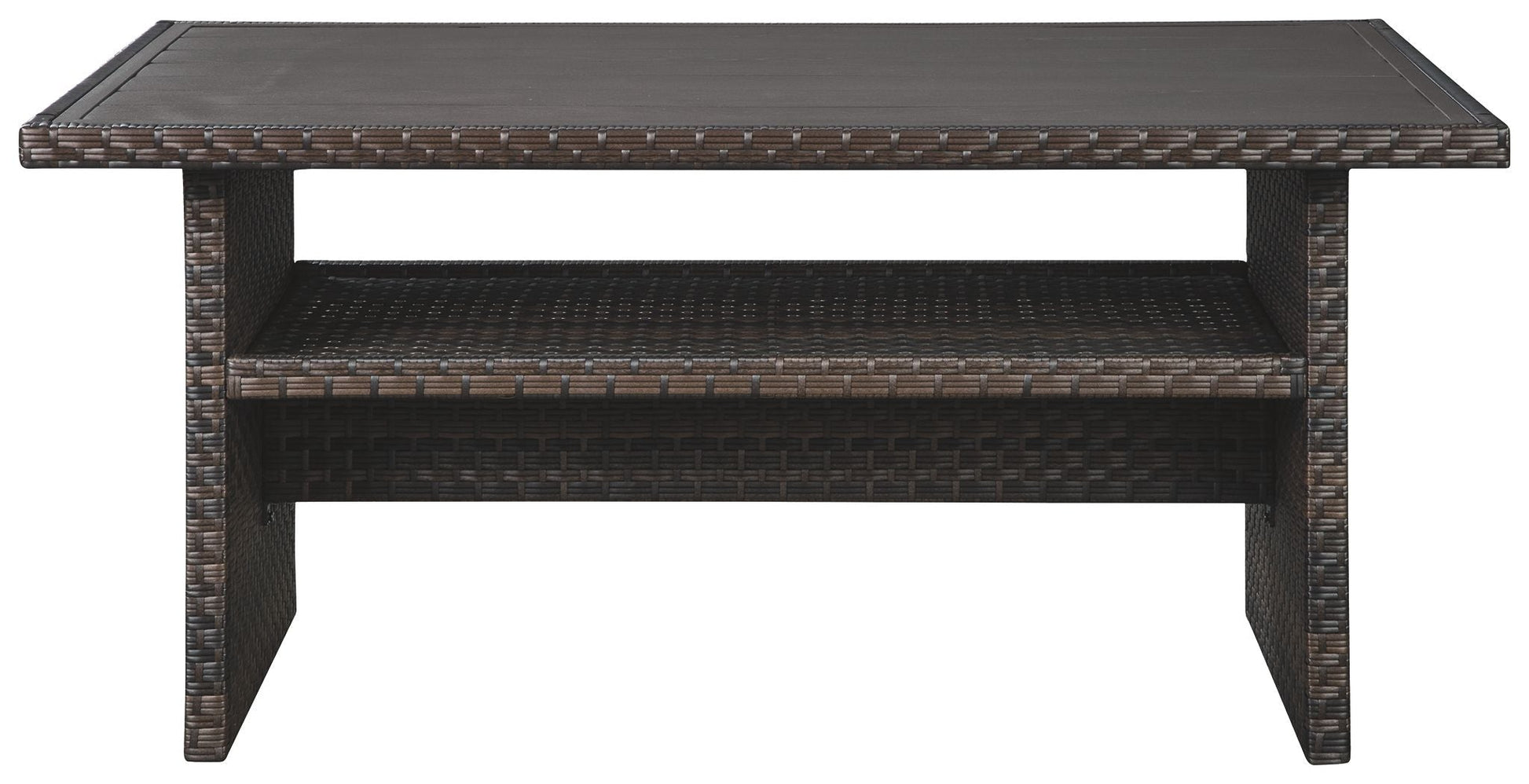Ashley Furniture Easy - Dark Brown / Beige - Rect Multi-use Table | Meri Furniture