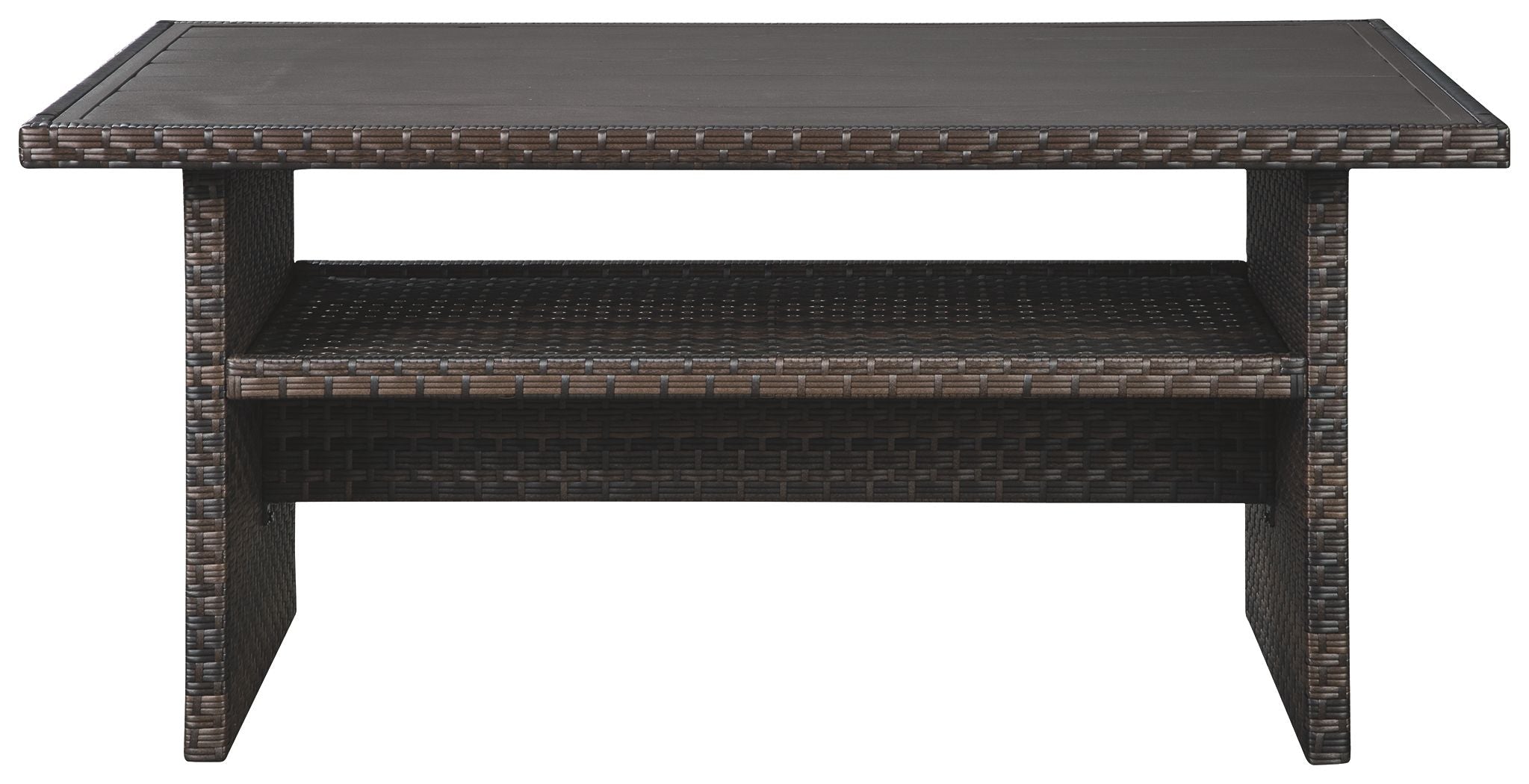 Ashley Furniture Easy - Dark Brown / Beige - Rect Multi-use Table | Meri Furniture