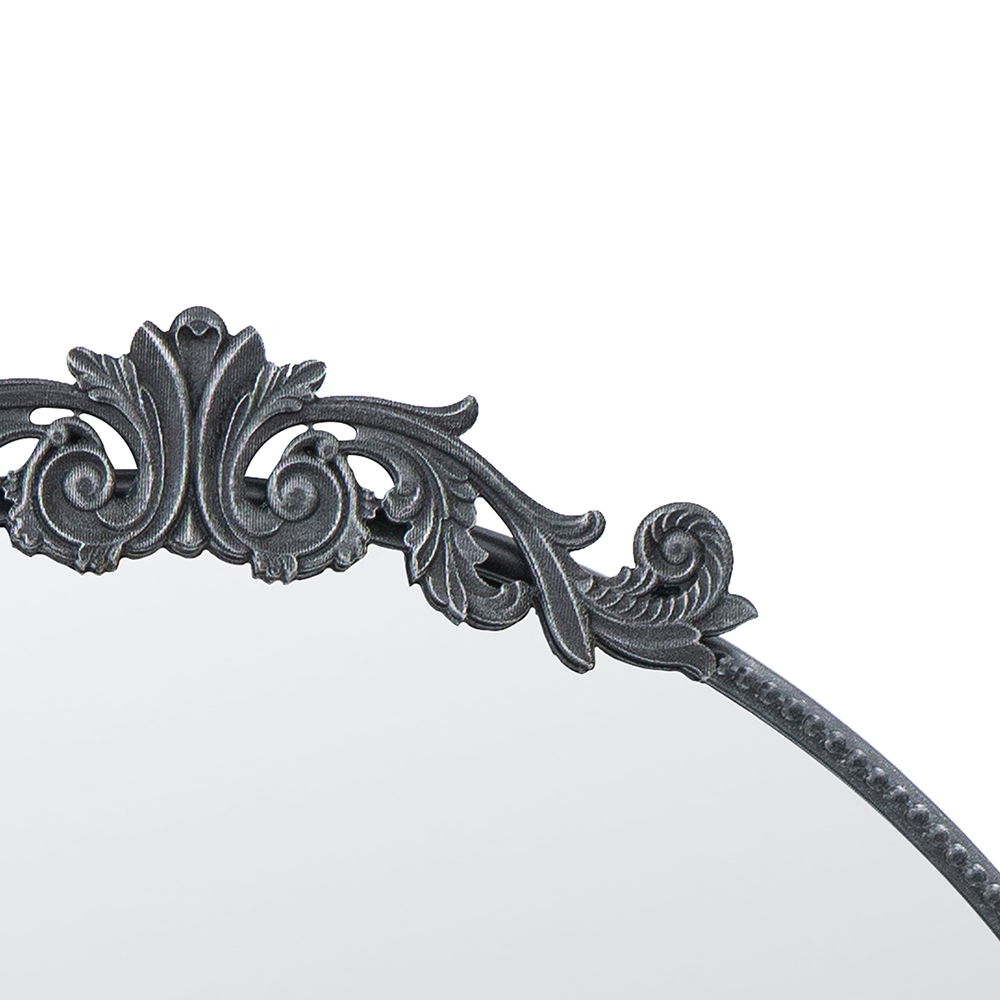 Classic Design Mirror With Baroque Inspired Frame For Bathroom, Entryway Console Lean Against Wall