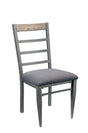 ACME Ornat - Side Chair (Set of 2) - Gray Fabric & Antique Gray | Meri Furniture