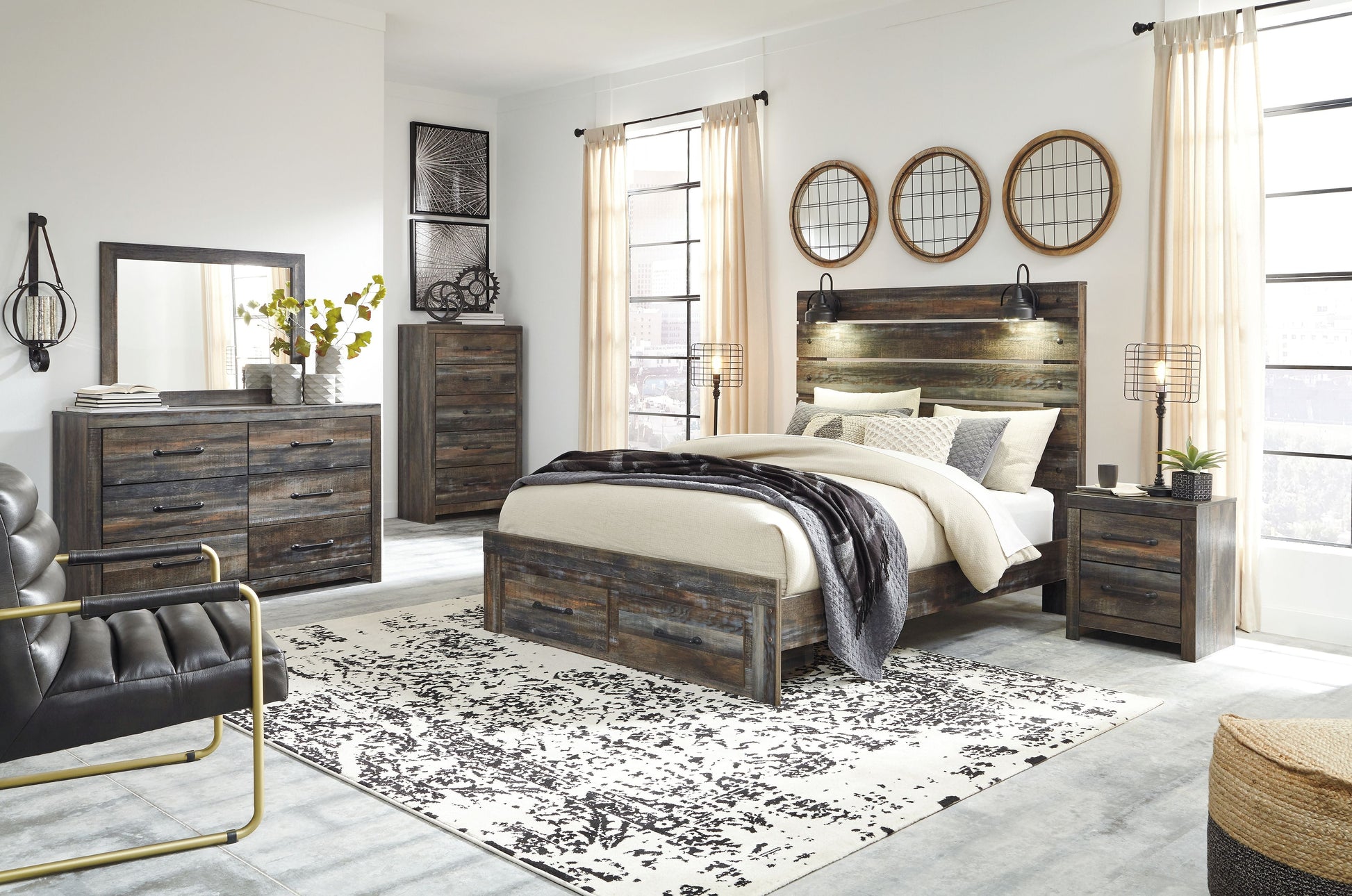 Signature Design by Ashley® Drystan - Panel Bed | Meri Furniture
