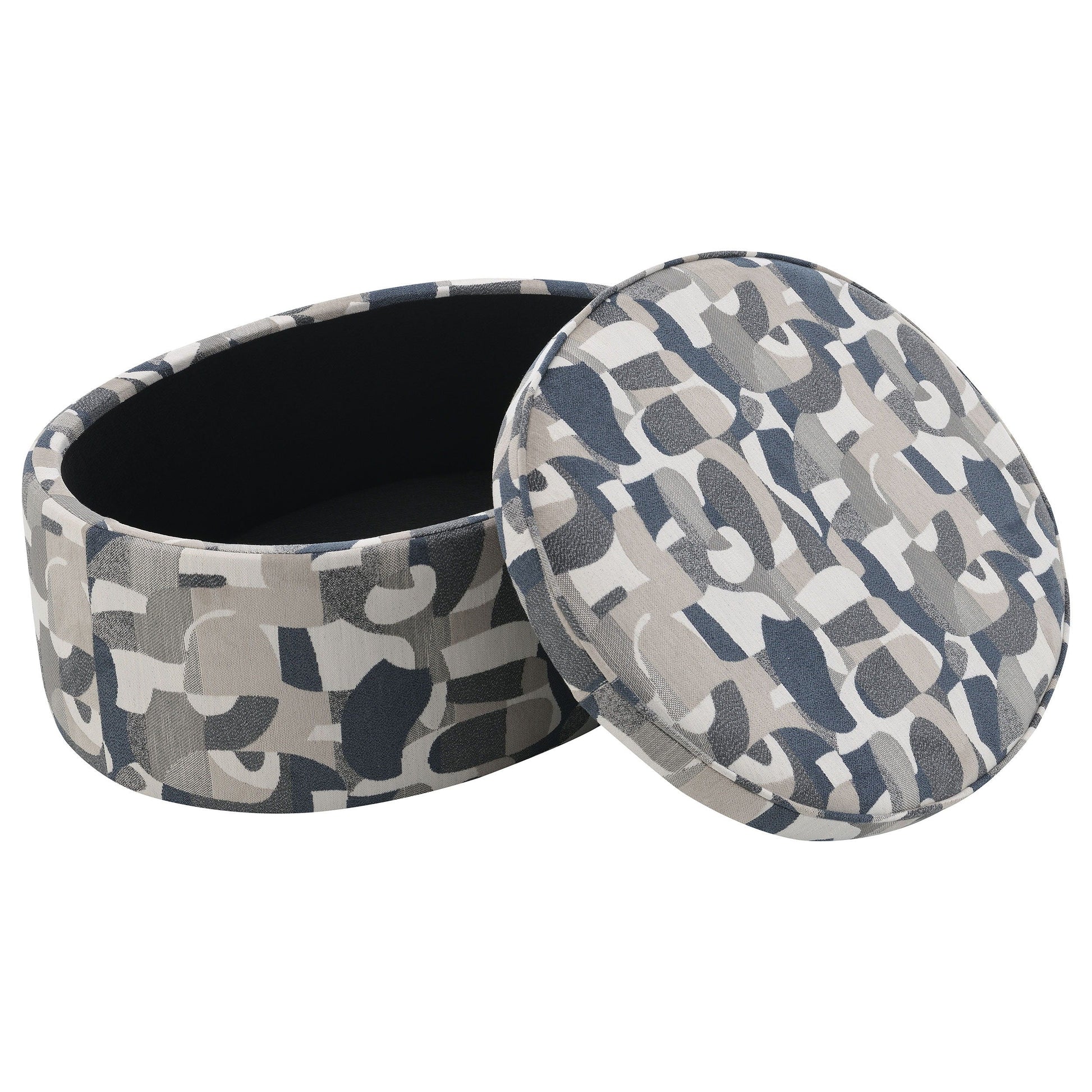 Coaster Fine Furniture Tomkins - Oval Upholstered Storage Ottoman - Indigo Blue | Meri Furniture