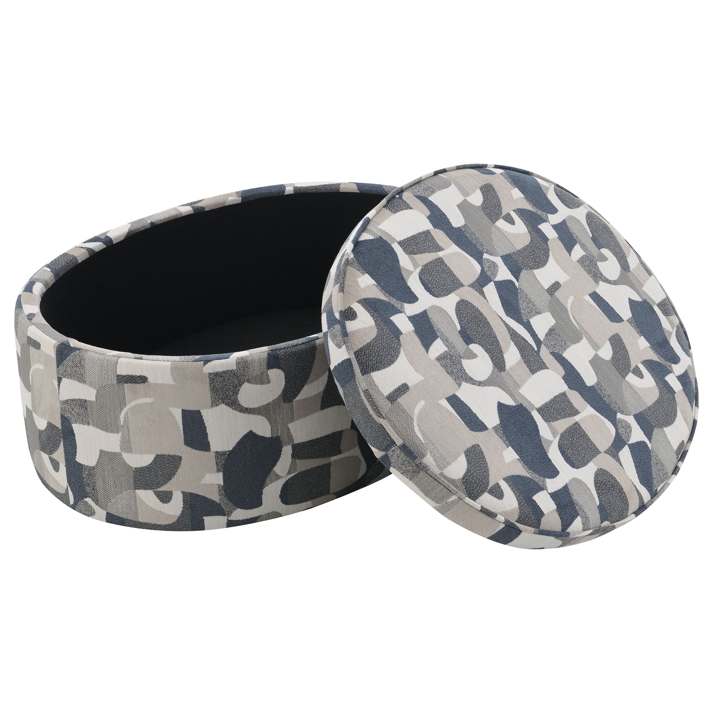 Coaster Fine Furniture Tomkins - Oval Upholstered Storage Ottoman - Indigo Blue | Meri Furniture