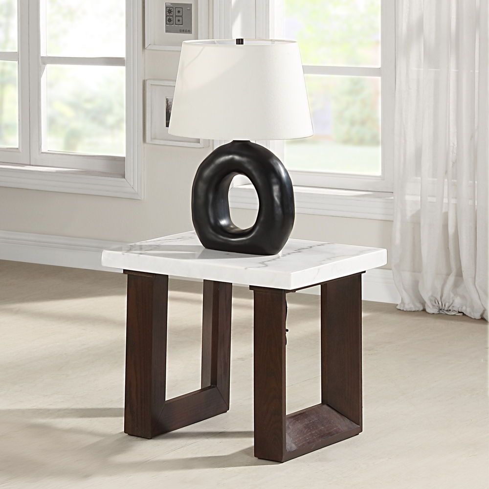 ACME Edwyn - Table With Marble Top | Meri Furniture