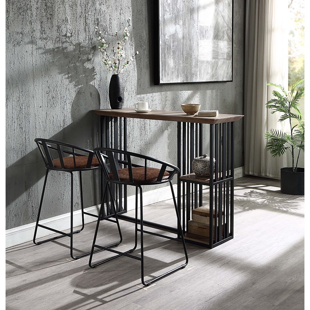 ACME Zudora - Counter Height Table - Black | Meri Furniture