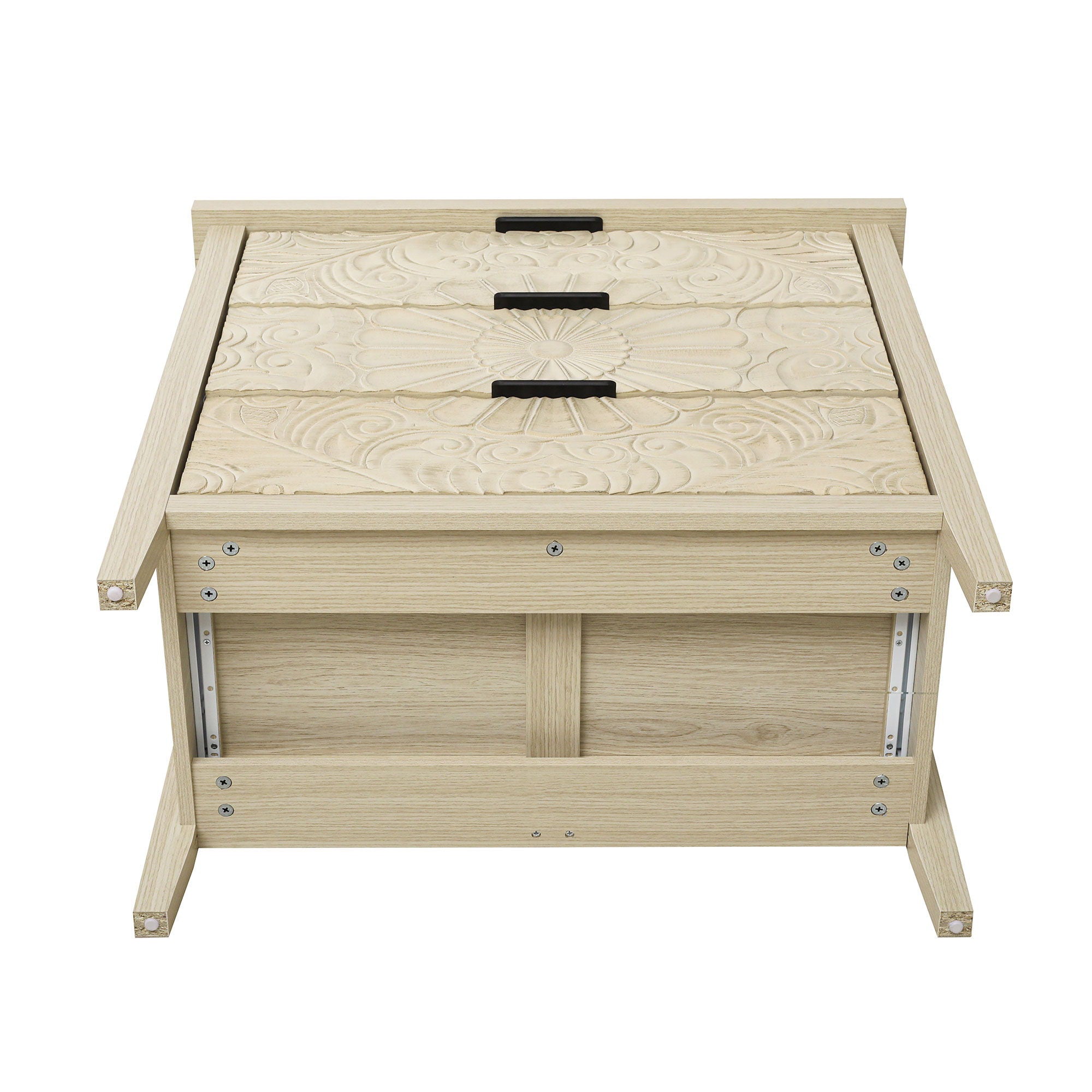 3 Drawer Cabinet, American Furniture, Suitable For Bedroom, Living Room, Study - Natural