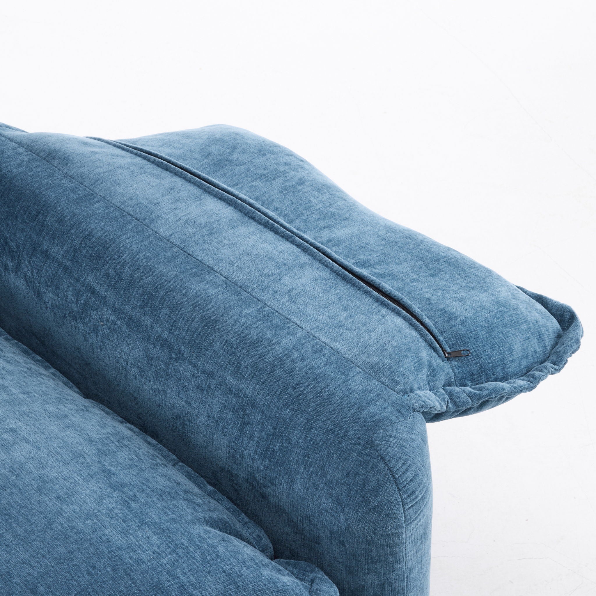 Oversized Reading Armchair With Thick Cushions, High Back Support