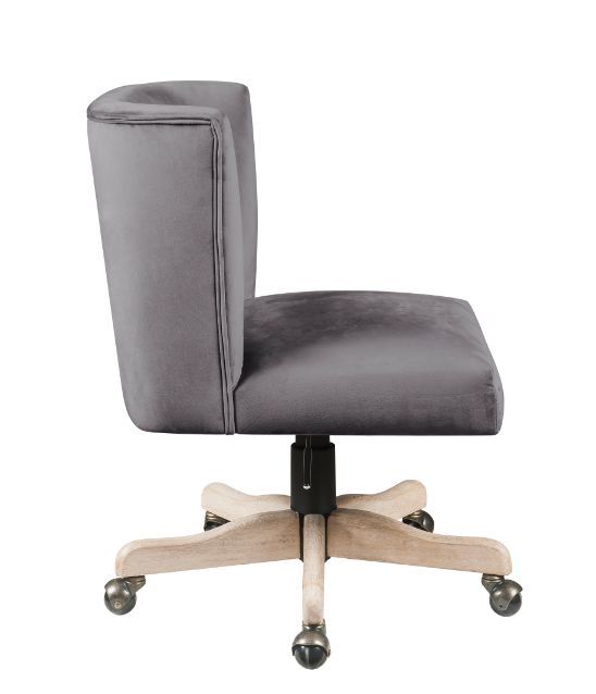 Cliasca - Office Chair - Gray Velvet