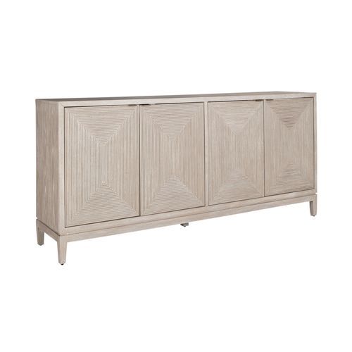 Liberty Furniture Kinsley - 4 Door Accent Cabinet - Beige | Meri Furniture