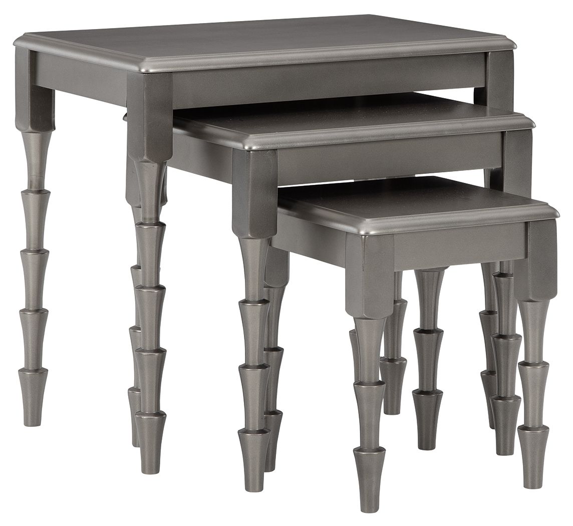 Ashley Furniture Larkendale - Metallic Gray - Accent Table Set (Set of 3) | Meri Furniture
