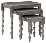 Ashley Furniture Larkendale - Metallic Gray - Accent Table Set (Set of 3) | Meri Furniture