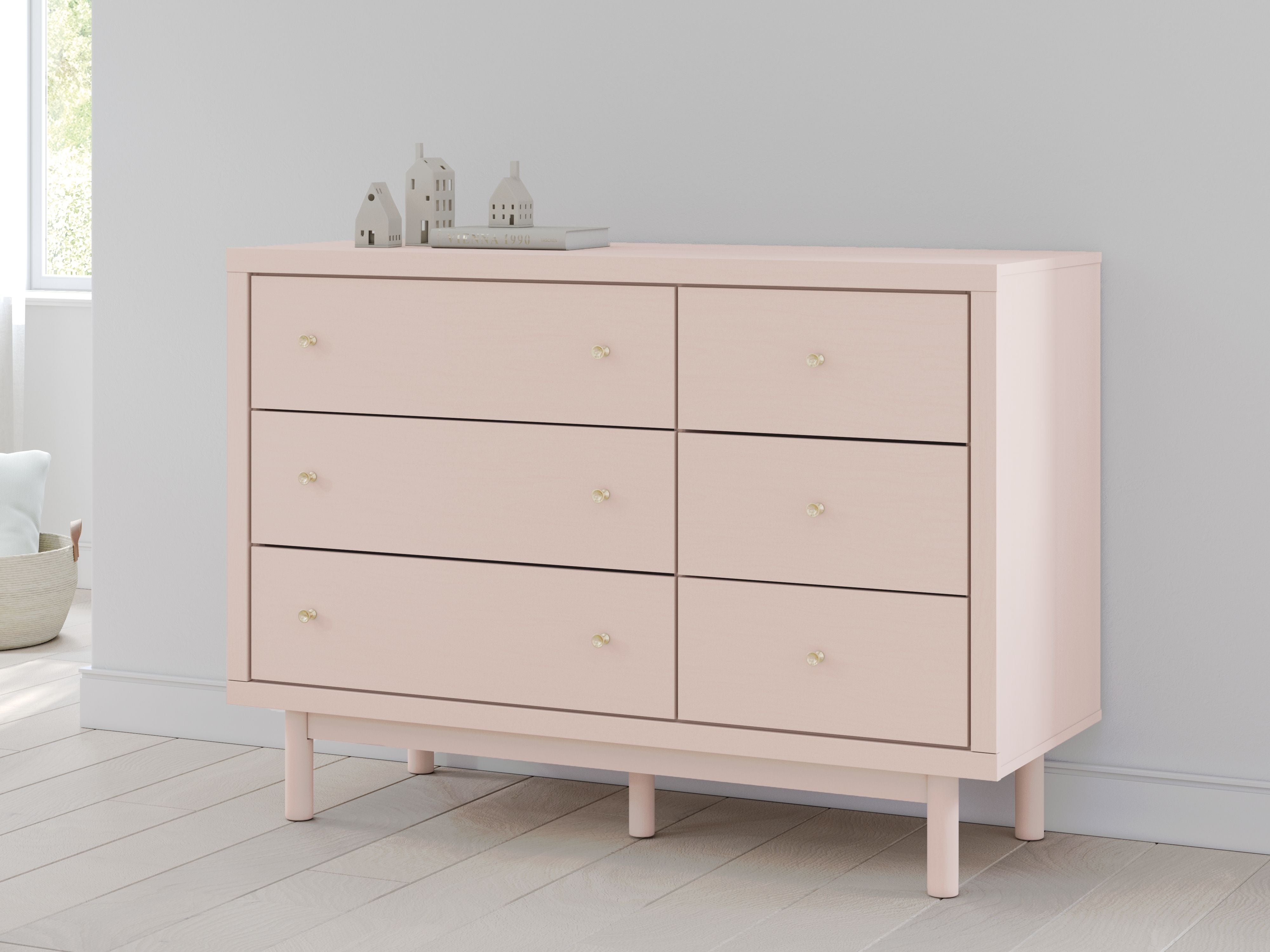 Signature Design by Ashley® Wistenpine - Blush - Six Drawer Dresser | Meri Furniture