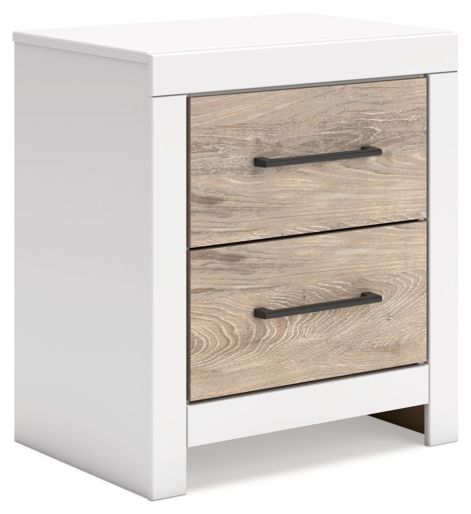 Signature Design by Ashley® Charbitt - Two-tone - Two Drawer Night Stand | Meri Furniture