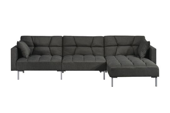 ACME Duzzy - Sectional Sofa - Dark Gray Fabric | Meri Furniture