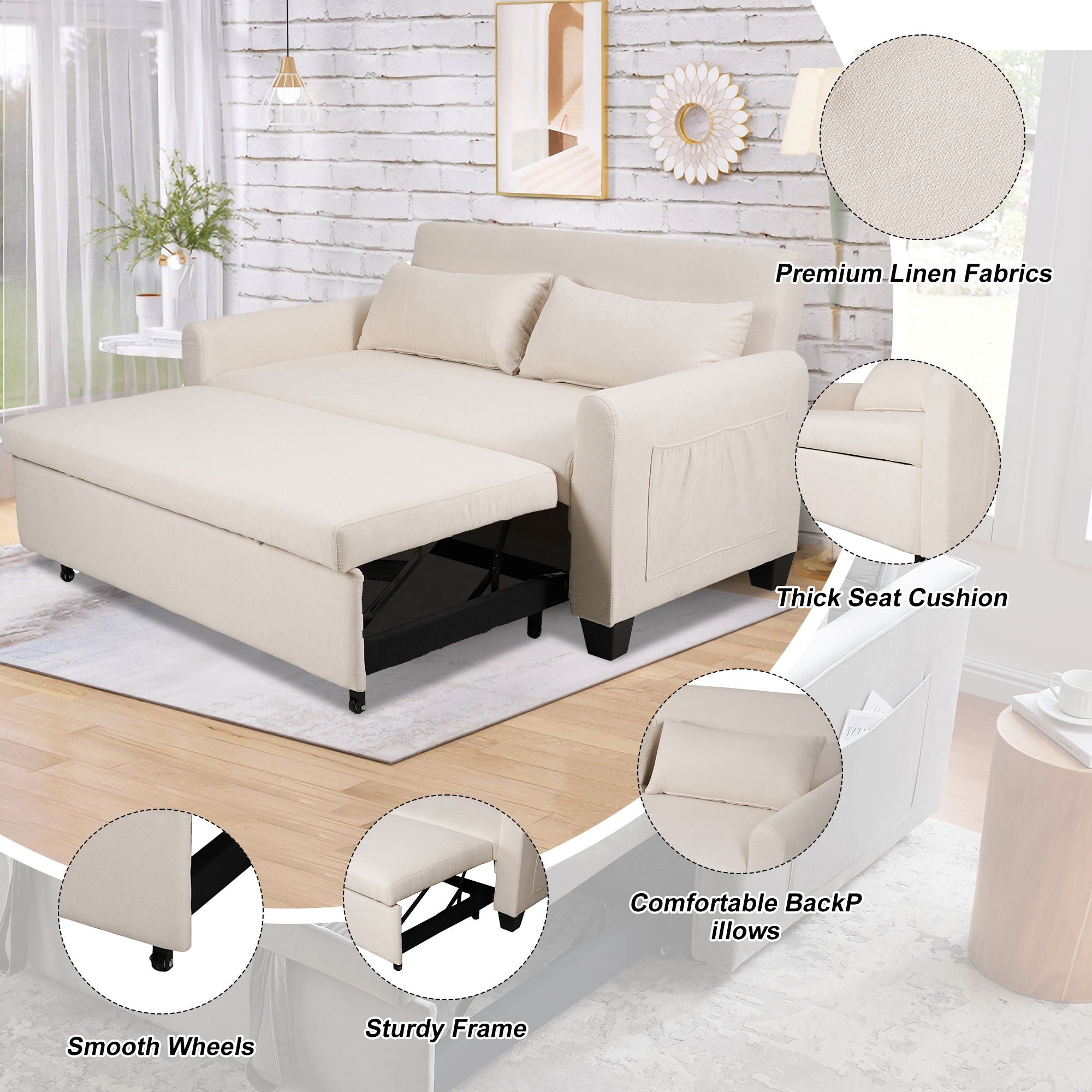 Balus - 2 In 1 Sofa Bed With Storage Bag