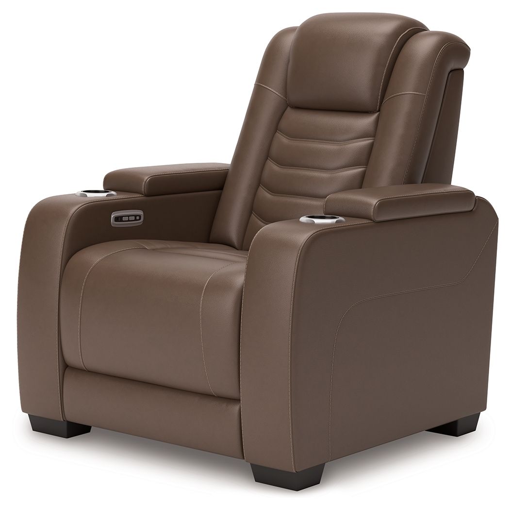 Signature Design by Ashley® High Impact - Tobacco - Power Recliner / Adj Headrest | Meri Furniture