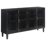 Sylvia - 4 Door Accent Cabinet - Black