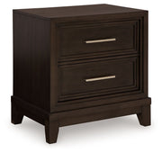 Signature Design by Ashley® Neymorton - Dark Grayish Brown - Two Drawer Night Stand | Meri Furniture