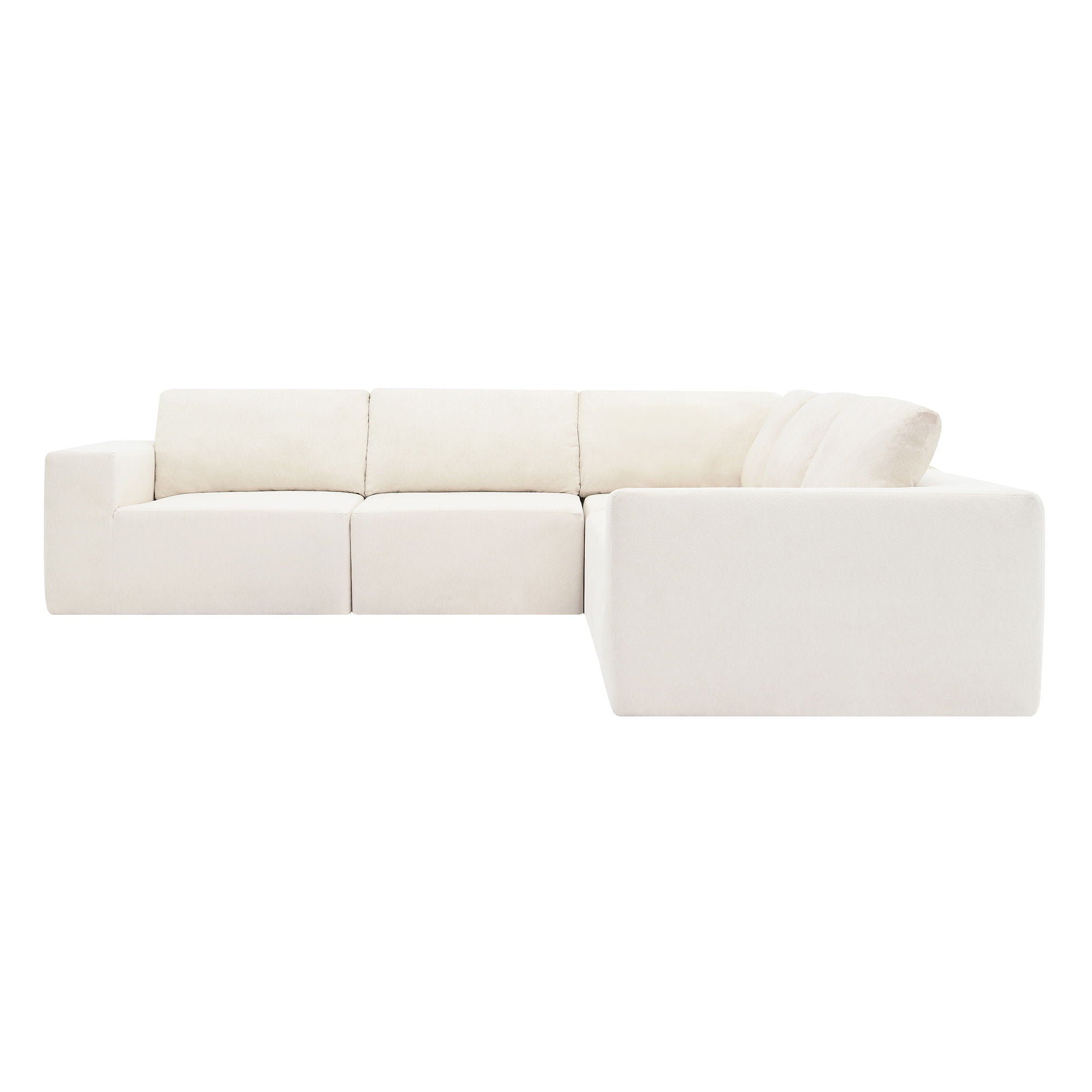 Modular Sectional With Wide Seat Free Combination L Shaped Couch Set Cloud Upholstered Minimalist Boneless Sofa